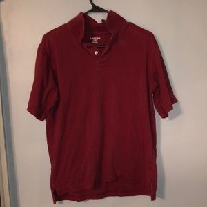 Burgundy uniform shirt collared